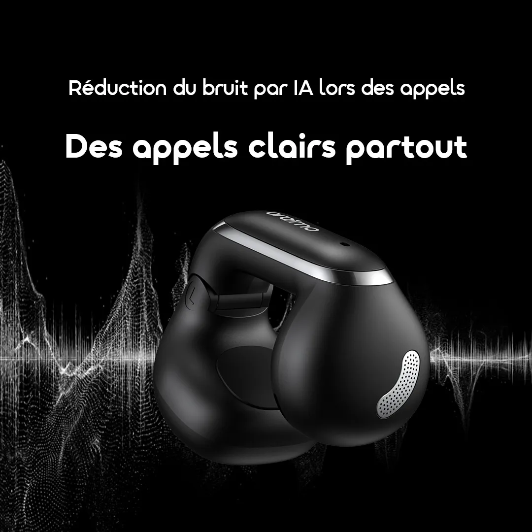 Oraimo OpenSnap N2 OPN-374N — Écouteurs Open Ear | Bluetooth 6.0 | Traduction IA | 26 h avec boîtier | Livraison Gabon | Kadmarket